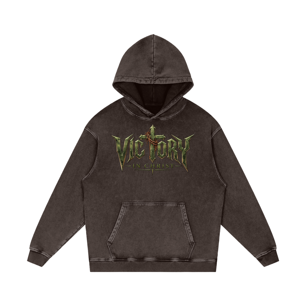 VIC Washed Loose Cotton Hoodie