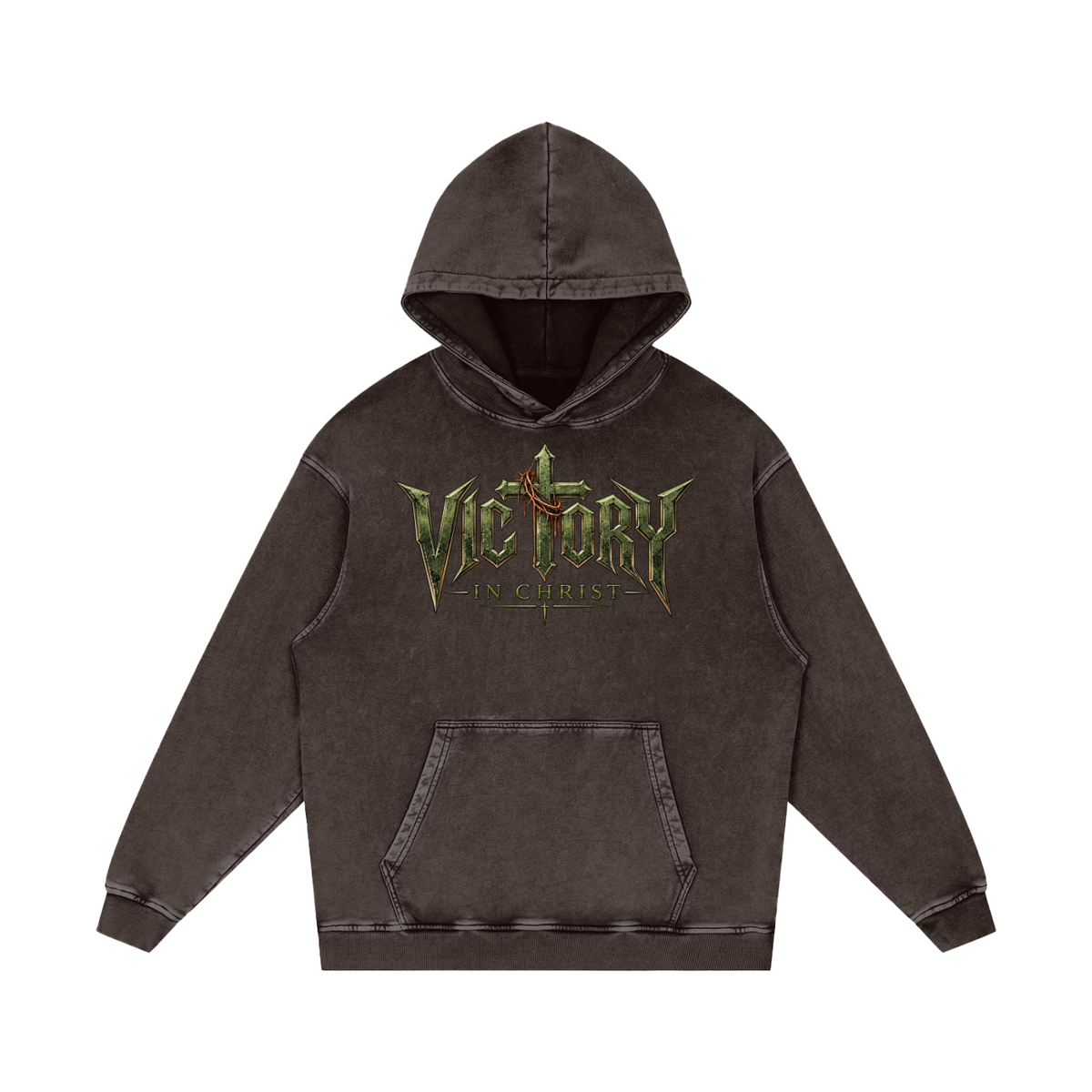VIC Washed Loose Cotton Hoodie